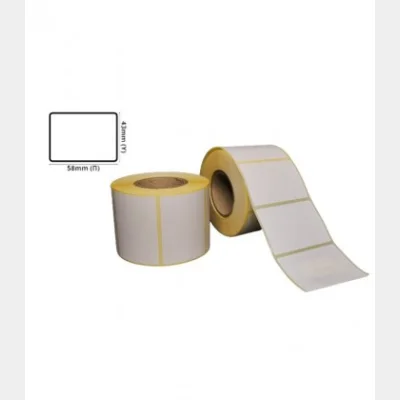 ΑΥΤΟΚΟΛΛΗΤΕΣ ΕΤΙΚΕΤΕΣ ΖΥΓΙΣΤΙΚΗΣ 58*43 TOP COATED (700 ΕΤΙΚ/ΡΟΛΟ)