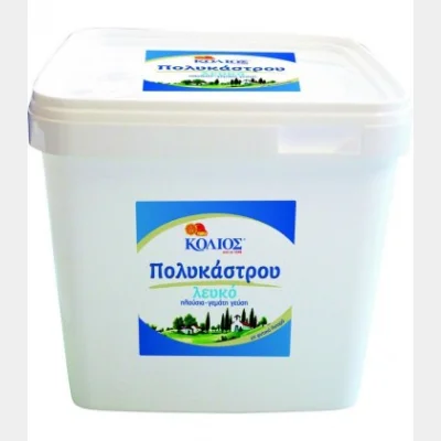 ΚΟΛΙΟΣ ΠΟΛΥΚΑΣΤΡΟΥ ΛΕΥΚΟ ΑΛΜΗΣ ΔΟΧΕΙΟ ΠΛΑΣΤΙΚΟ 8kg