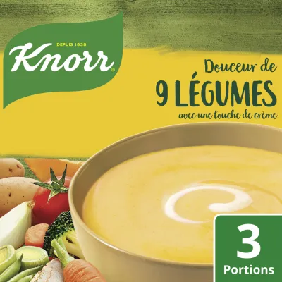 KNORR Dehydrated soup 9 vegetables touch of cream 84 g