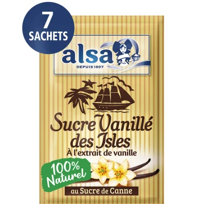 ALSA Vanilla sugar from the Isles with cane sugar 7 x 7.5 g