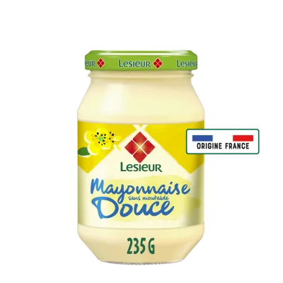 LESIEUR Fine and Mild Mayonnaise without mustard with free-range eggs 235 g