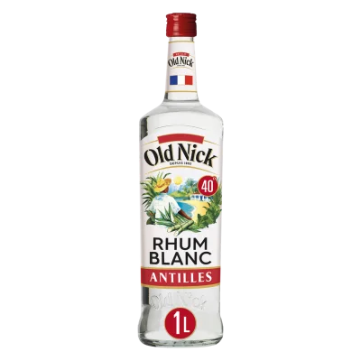 OLD NICK Traditional White Rum French West Indies 1 L