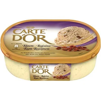 CARTE D'OR Rum Raisin Ice Cream Miko 1 L