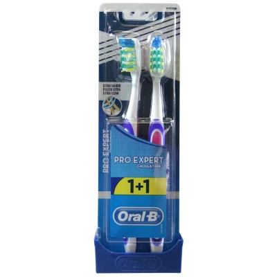 Oral B toothbrush 1+1 u. Pro-Expert Crossaction medium.