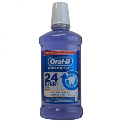 Oral B mouthwash 500 ml. Pro-Expert mint strong teeth.