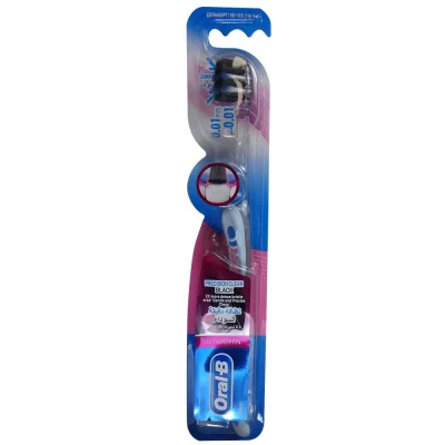 Oral B toothbrush 1 u. Ultrathin precision clean black extra soft.