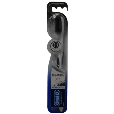Oral B toothbrush 1 u. Charcoal Pro Health Criss Cross extra soft.