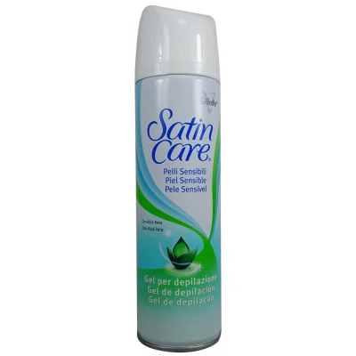 Gillette gel 200 ml. Satin care sensitive skin Aloe Vera.