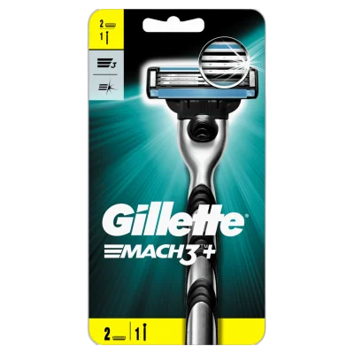 GILLETTE Mach3+ Razor with 2 Refills 1 pc