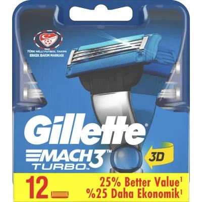 Gillette Mach 3 Turbo  12 pc