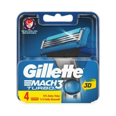 Gillette Mach 3 Turbo  4 pc