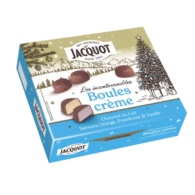 JACQUOT Milk chocolate candies with orange raspberry and vanilla filling 1 kg
