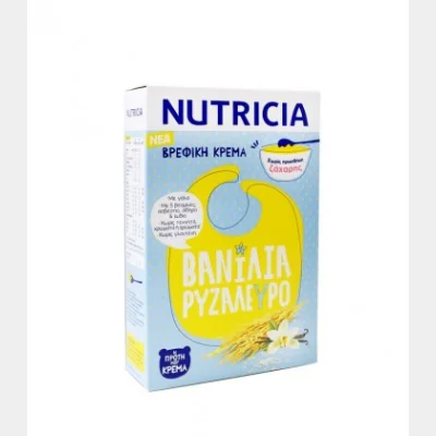 NUTRICIA ΒΑΝΙΛΙΑ ΡΥΖΑΛΕΥΡΟ ΣΚΟΝΗ ΧΩΡΙΣ ΖΑΧΑΡΗ 250gr