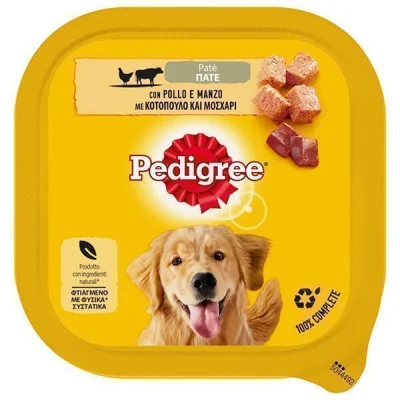 PEDIGREE PATE DOG FOOD 300gr. POLLO E MANZO