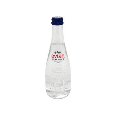 EVIAN sparkling water  glass bottle 0.33L