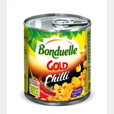 BONDUELLE GOLD ΚΟΚΚΟΙ ΚΑΛΑΜΠΟΚΙΟΥ ΕΞΤΡΑ ΤΡΑΓΑΝΟΙ CHILLI 165gr
