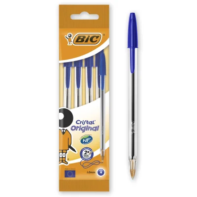 Cristal Ballpoint Pens Blue 4-Pack