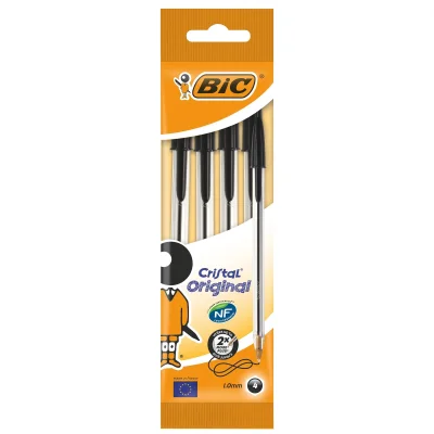 Cristal Ballpoint Pens Black 4-Pack