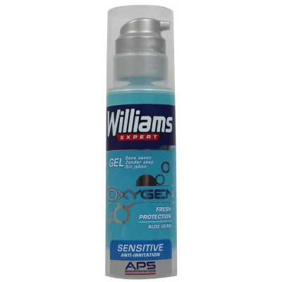 Williams Oxygen shaving gel 150 ml. Sensible skin Aloe Vera.