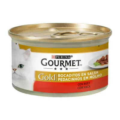 Purina Gourmet Gold Beef Chunks in Gravy Cat Food 24x85g