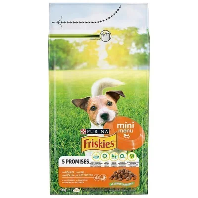 FRISKIES DRY DOG FOOD 1,5kg MINI MENU CHICKENVEGETABLES