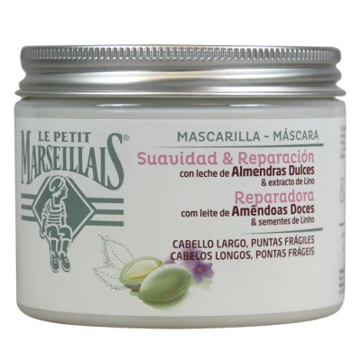 Le Petit Marseillais face mask 300 ml. Repair of fragile tips with sweet almond milk.