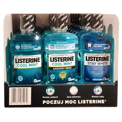 Listerine display 500 ml. 21 u. Mixed.