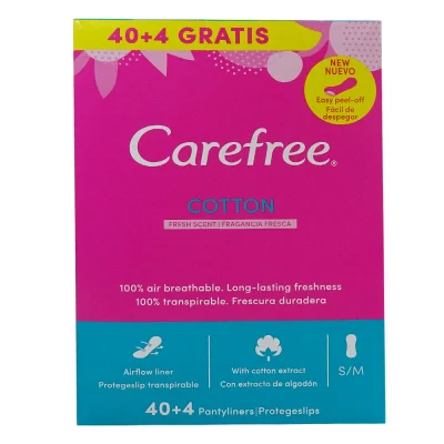 Carefree sanitary towels maxi 40 + 4 u. Cotton Fresh.