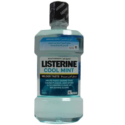 Listerine mouthwash 500 ml. Cool mint whitening zero alcohol .