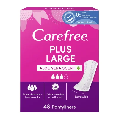 Carefree PLUS A48 LARGE ALOE INSERTS