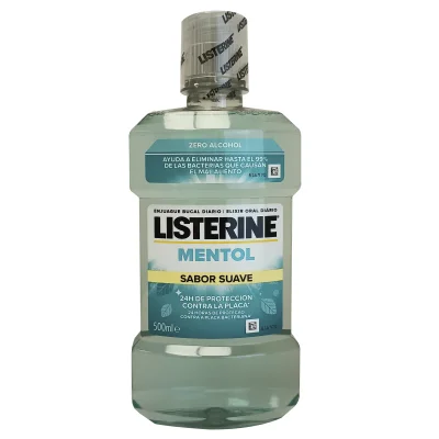 Listerine mouthwash 500 ml. Mint zero alcohol.