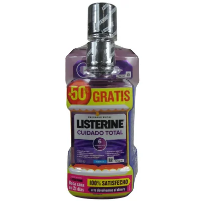Listerine mouthwash 500 ml. + 250 ml. Total care.