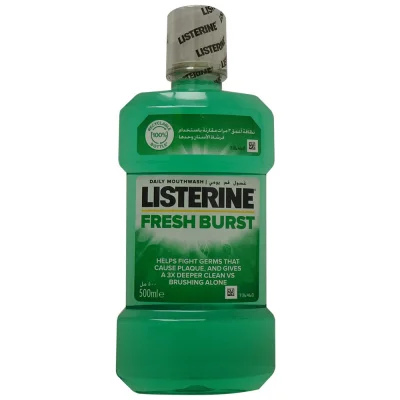 Listerine mouthwash 500 ml. Fresh burst.