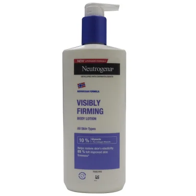 Neutrogena body lotion 400 ml. Visibly firming.