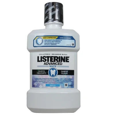 Listerine mouthwash 1l. Advanced white mint.