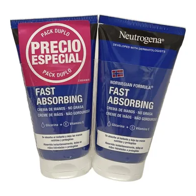Neutrogena hands cream 2X75 ml. Fast absorbing.