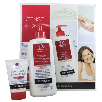 Neutrogena pack hand cream 75 ml. + body milk 250 ml. Intensive repair.