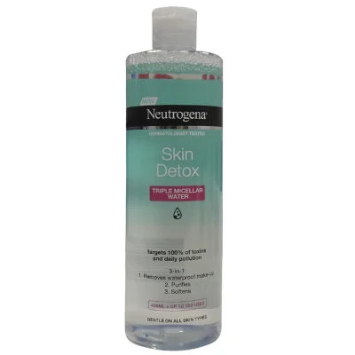 Neutrogena micelar water 400 ml. 3 in 1 skin detox.