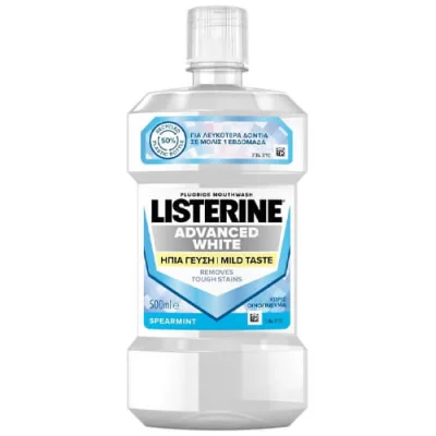 LISTERINE MOUTHWASH 500ml ADVANCED WHITE MILD