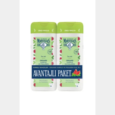 Le Petit Marseiliais Organic Watermelon and Basil Shower Gel Advantage Pack  2x400 ml