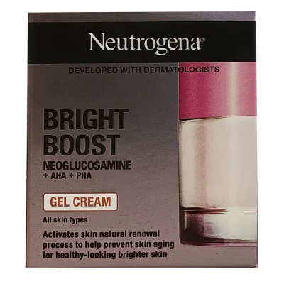 Neutrogena bright boost gel facial cream 50 ml. All skin types.