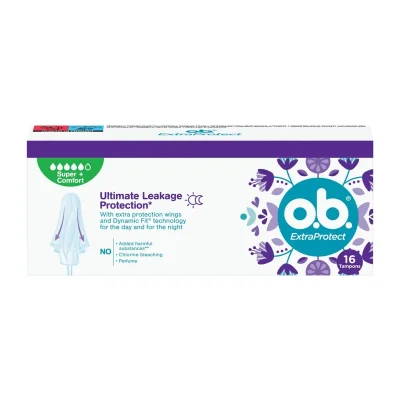 O.b. Extra Protect Super+ Comfort Tampons 16 pack