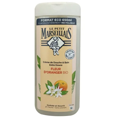 Le Petit Marseillais shower gel 650 ml. BIO orange flower.