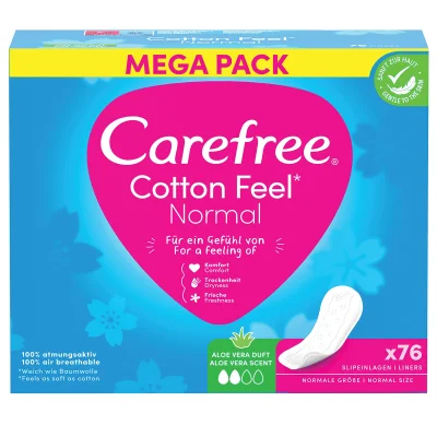 Carefree Cotton Feel Aloe 76 Stück
