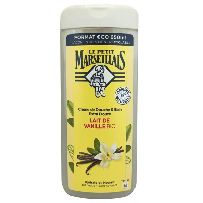 Le Petit Marseillais shower gel 650 ml. BIO vanilla milk.