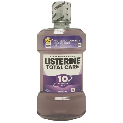 Listerine mouthwash 500 ml. Total care.
