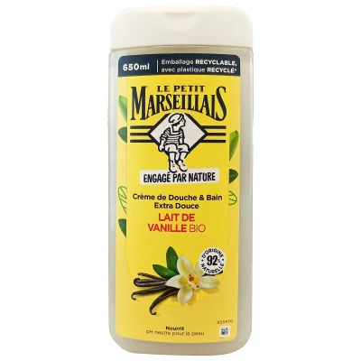 Le Petit Marseillais shower gel 650 ml. BIO vanilla milk.
