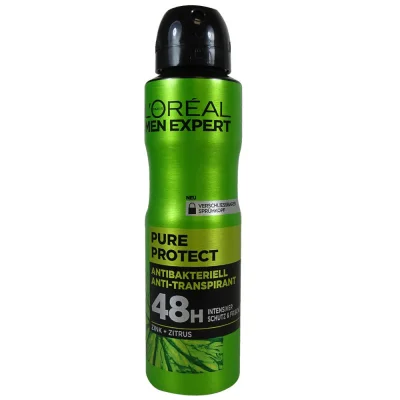 L'Oréal Men expert spray deodorant 150 ml. Pure protect.