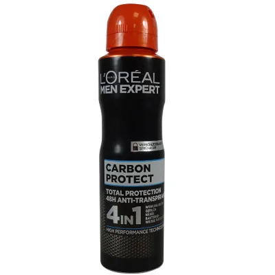 L'Oréal Men expert spray deodorant 150 ml. Carbon protect.
