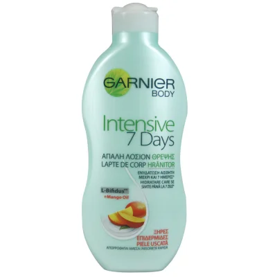 Garnier body milk 250 ml. Intensive seven days.